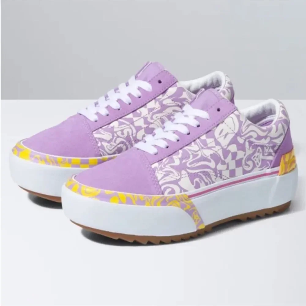 Vans Old Skool Stacked Wavy Days Platform Suede Shoes - Picture 1 of 11